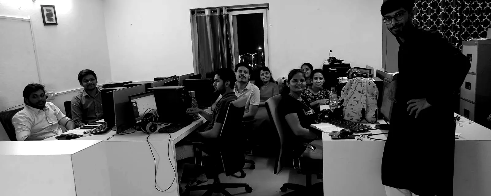 The Zetra Tech team at work in the office