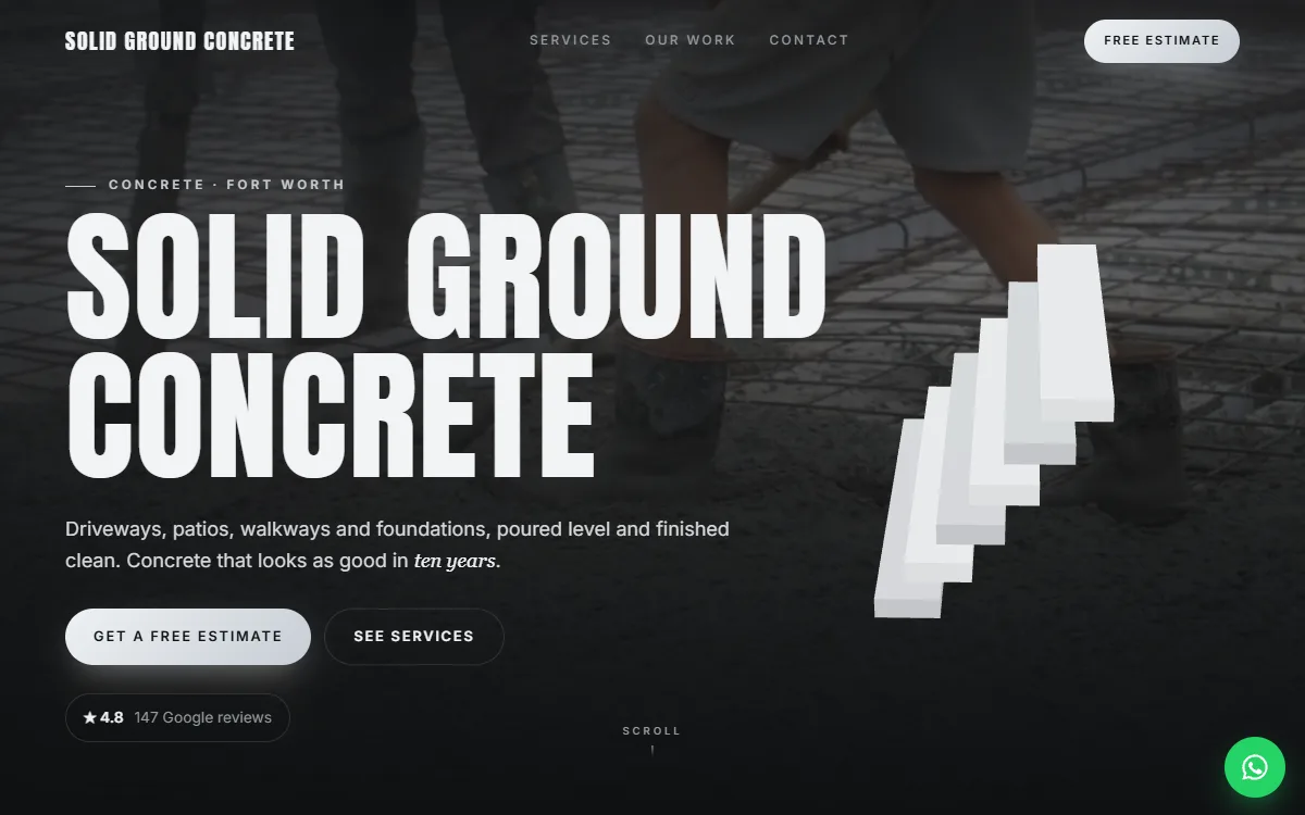 Concrete website design by Zetra