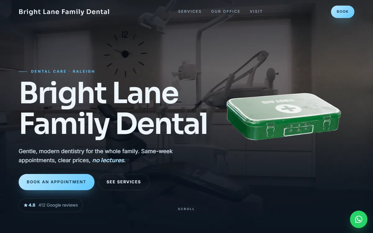 Dentists website design by Zetra