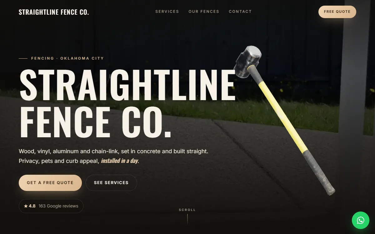 Fencing website design by Zetra