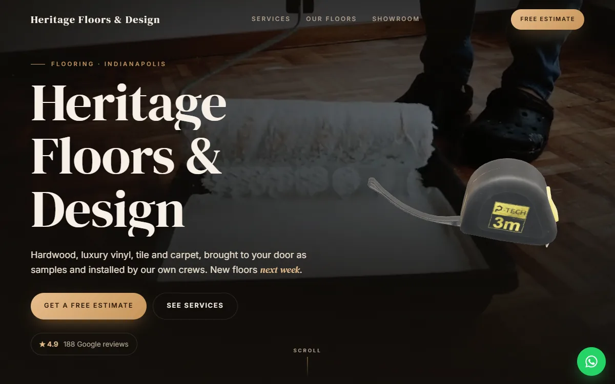 Flooring website design by Zetra