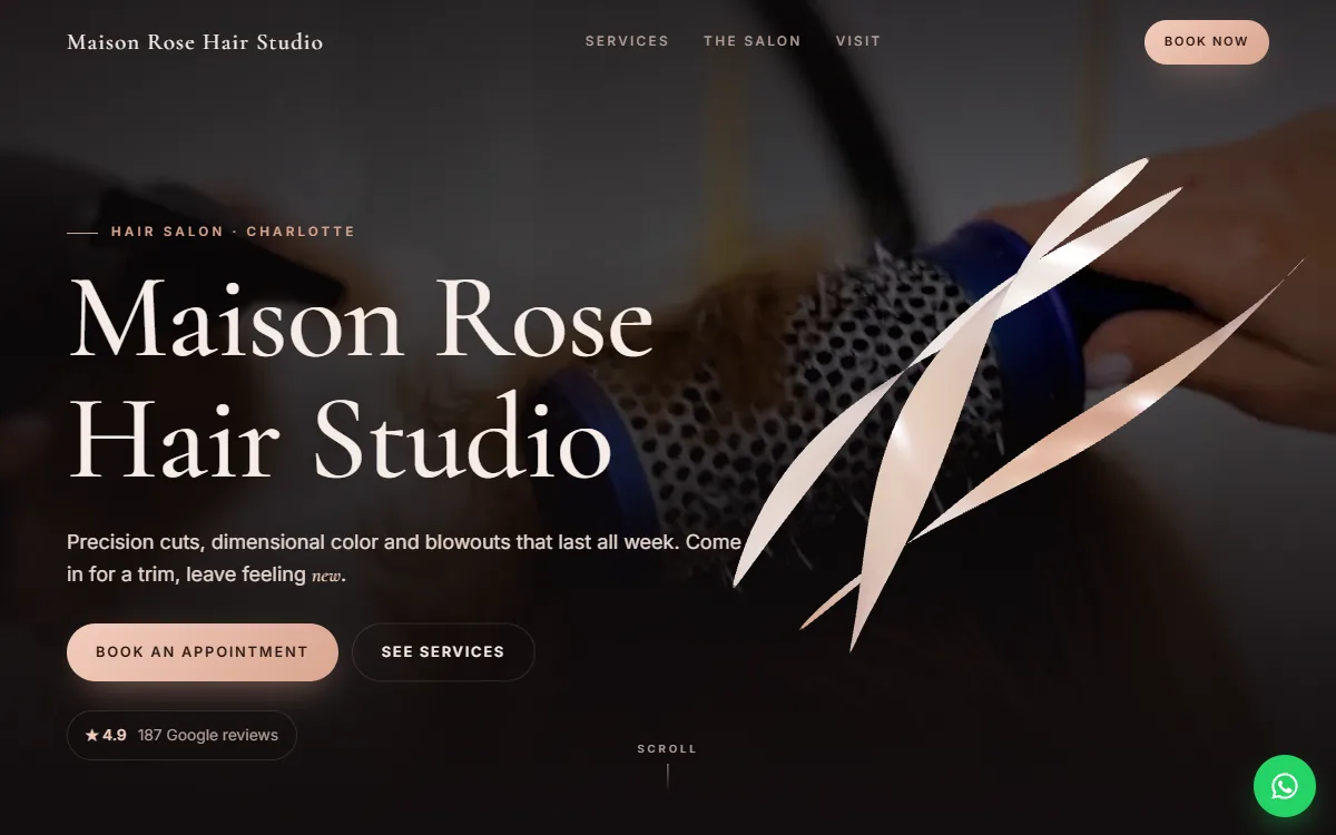 Hair Salons website design by Zetra