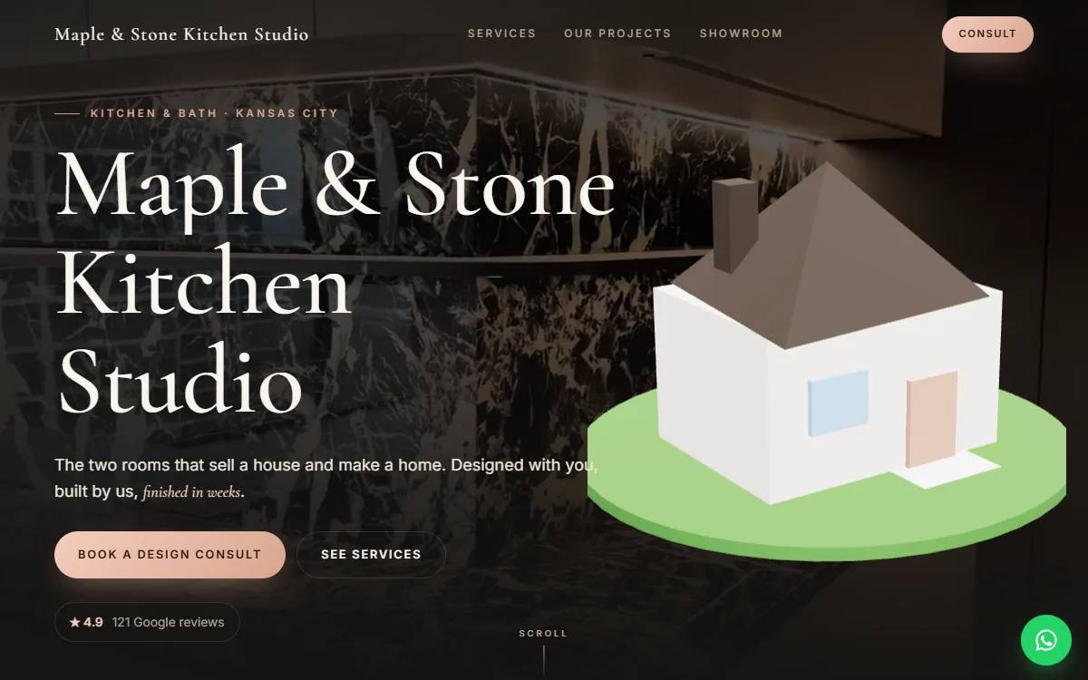 Kitchen & Bath website design by Zetra