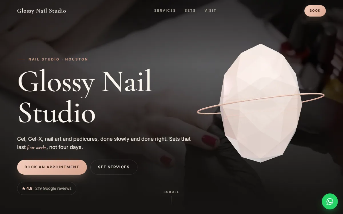 Nail Salon website design by Zetra