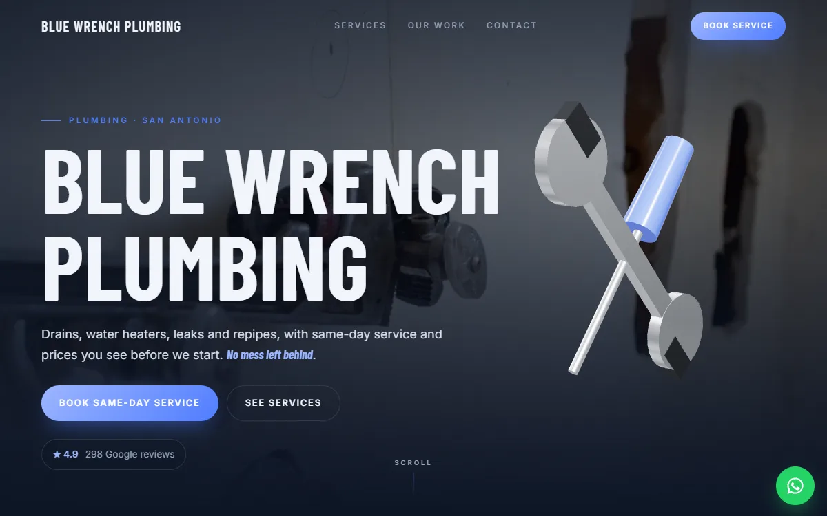 Plumbing website design by Zetra