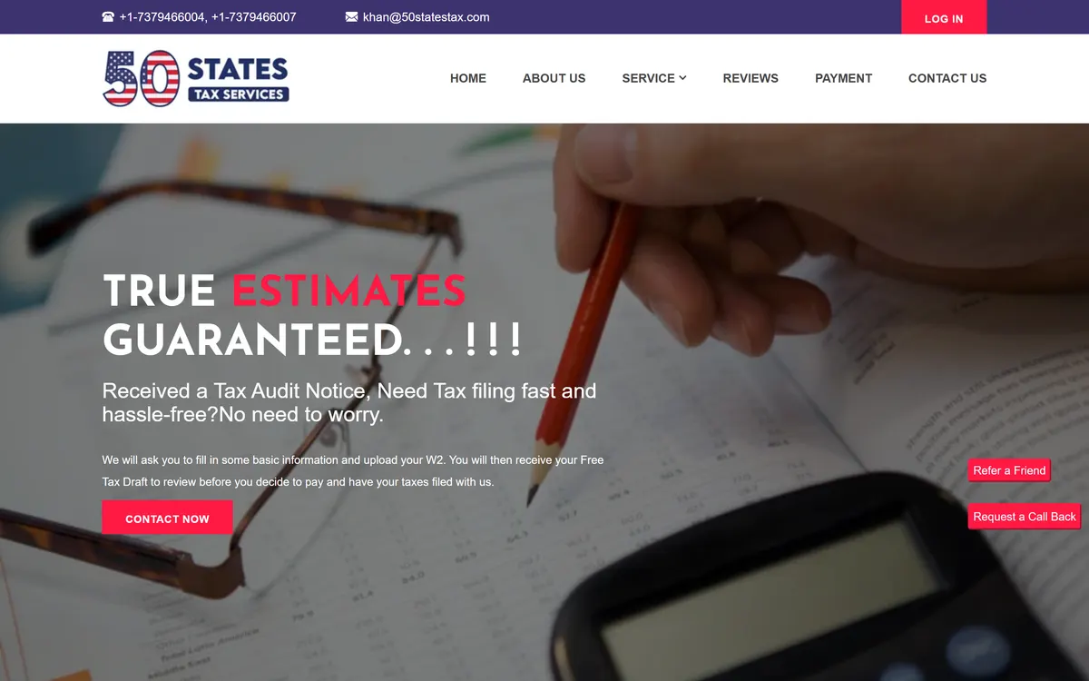 50statestax.com homepage