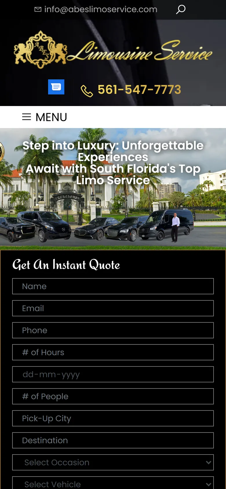 abeslimousineservice.com on mobile
