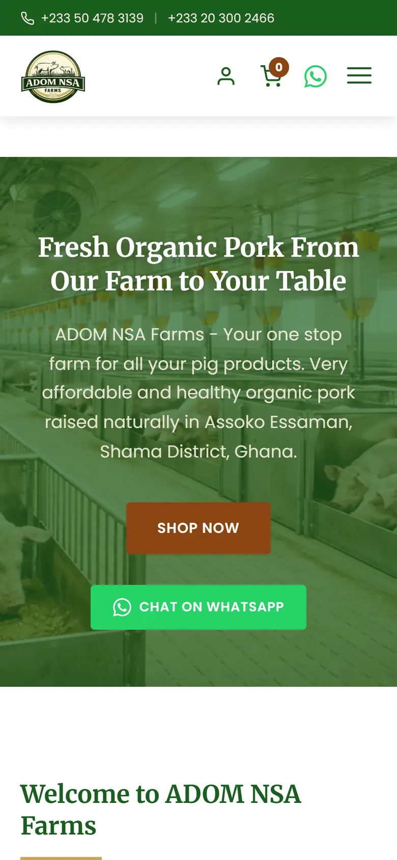 adomnsafarms.com on mobile