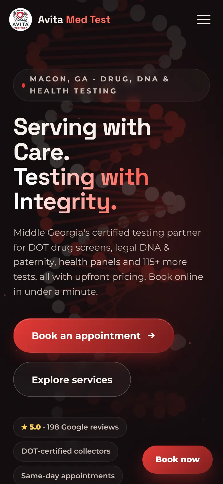 avitatest.com on mobile
