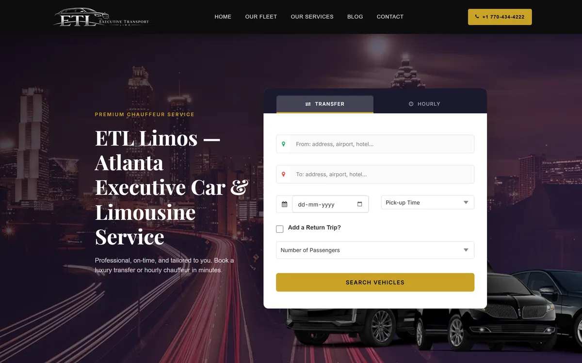 executivetransportlimos.com homepage