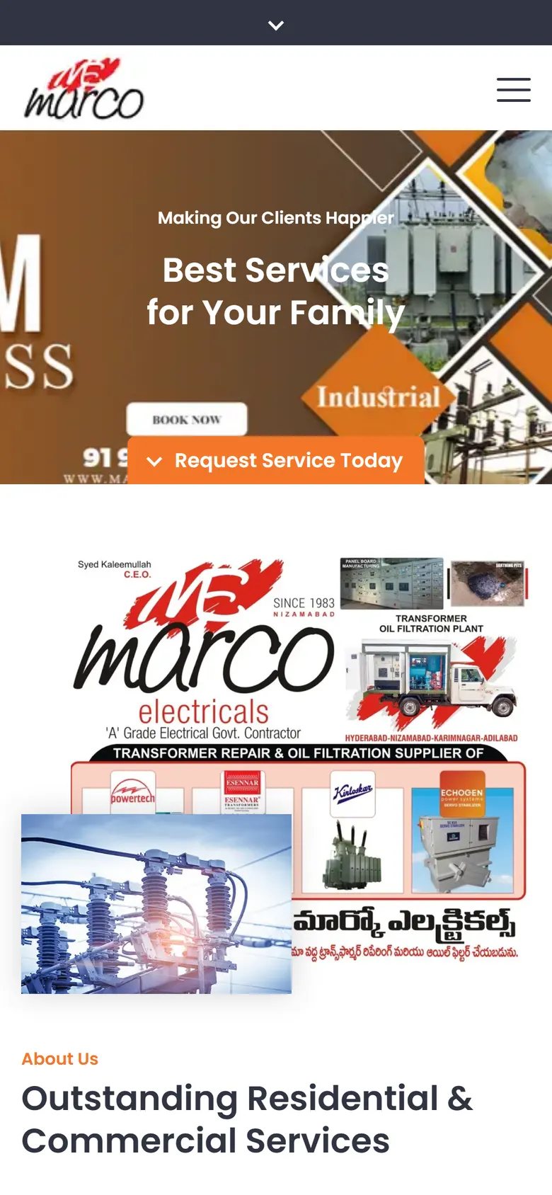 marcoelectricals.in on mobile