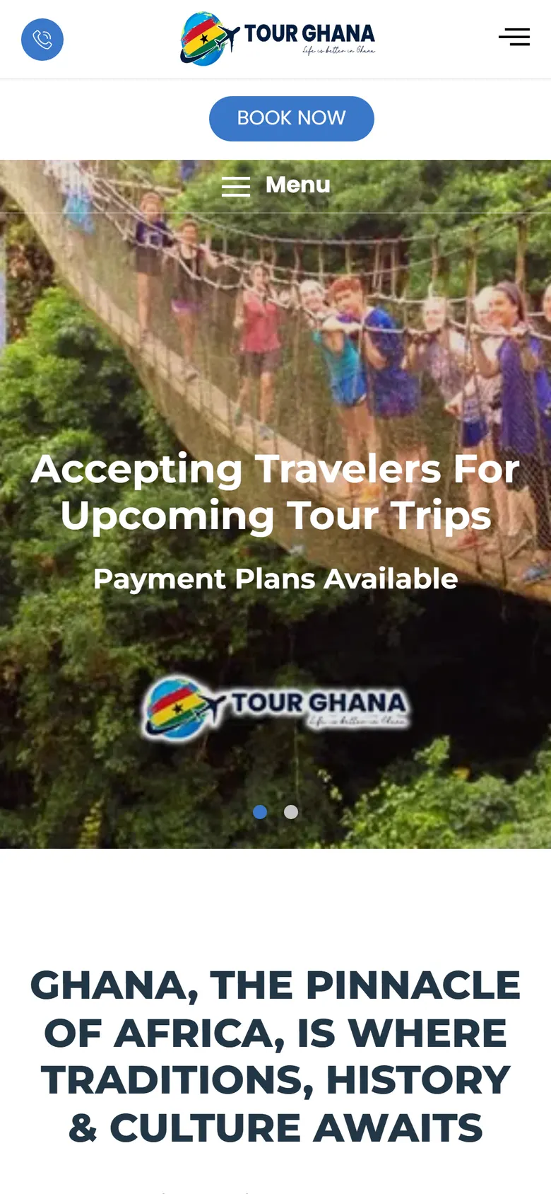 tourghana.net on mobile
