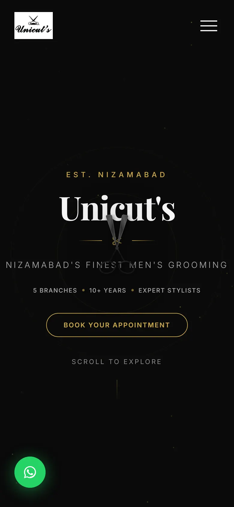 unicutssaloon.com on mobile